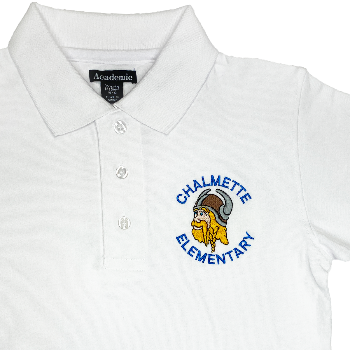 Chalmette Elementary White Polo Beau's School Uniforms
