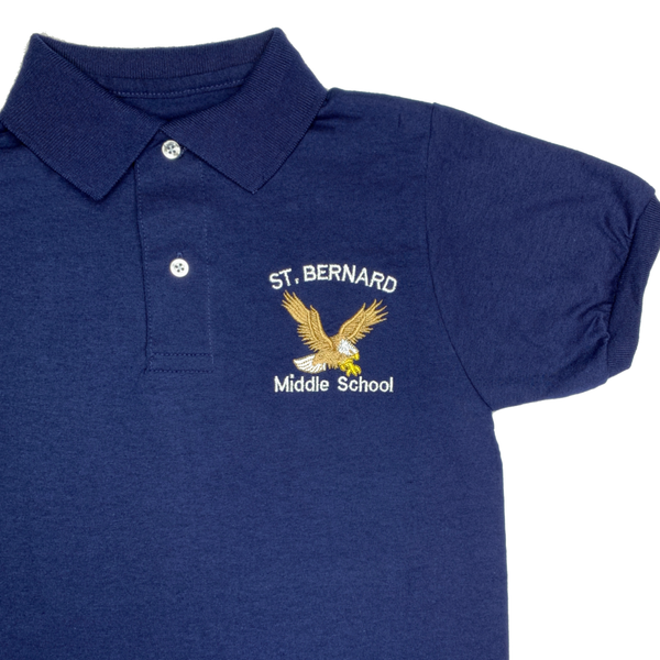 St. Bernard Middle Blue Polo